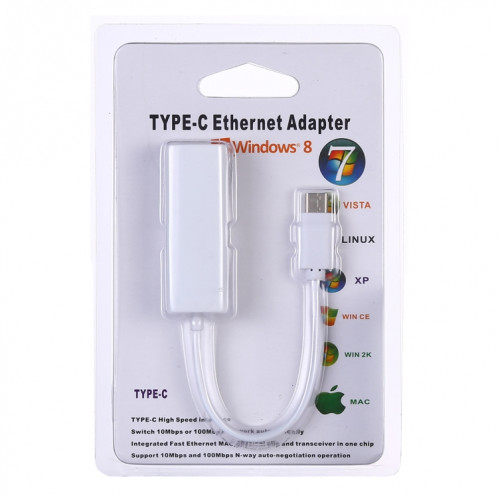 KY-RTL8152B Carte réseau adaptateur Ethernet USB-C / Type-C 10/100 Mbps SH6094961-06