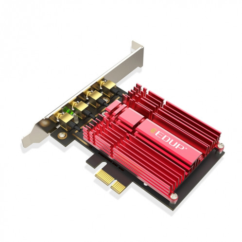 EDUP 9633-800 AC1900Mbps 2.4GHz & 5GHz Adaptateur PCI-Express double bande 4 antennes Carte réseau externe SE60981907-05