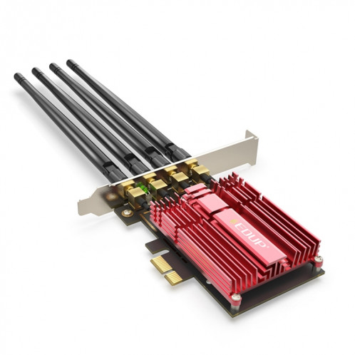 EDUP 9633-800 AC1900Mbps 2.4GHz & 5GHz Adaptateur PCI-Express double bande 4 antennes Carte réseau externe SE60981907-05