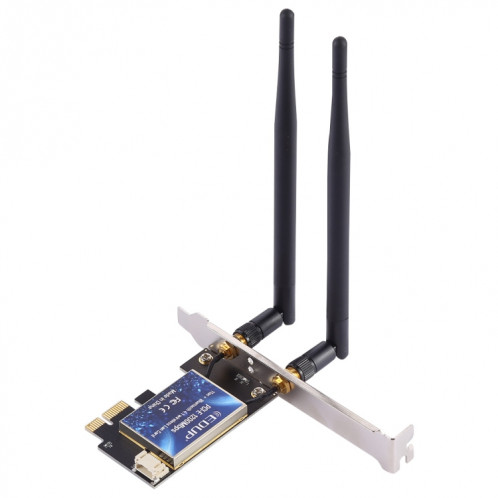 EDUP EP-9620 2 en 1 AC1200Mbps 2,4 GHz et 5,8 GHz double bande PCI-E 2 antenne adaptateur WiFi carte réseau externe + Bluetooth SE6099478-08