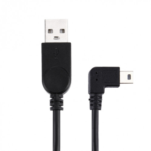 Angle de 90 degrés gauche Mini USB vers USB Données / Câble de chargement, Longueur: 28cm SA6100533-05
