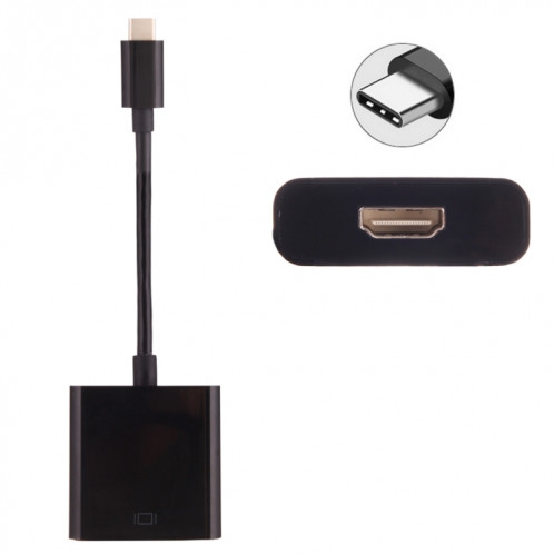 USB-C / Type-C 3.1 Mâle vers HDMI Câble adaptateur femelle pour MacBook 12 pouces, Chromebook Pixel 2015, Tablet PC Nokia N1, Longueur: Environ 10cm SH63031725-06