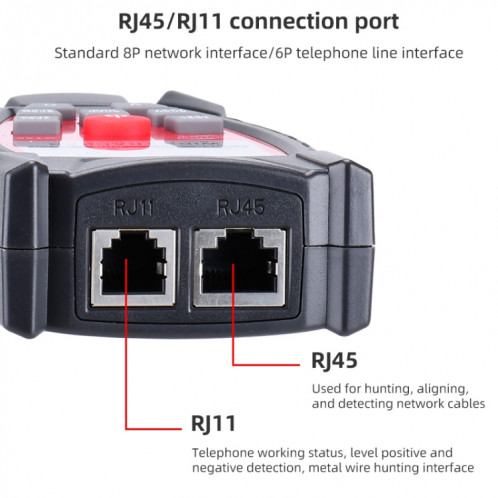 BENETech GT66 RJ11 / RJ45 Testeur de câble multifonctionnel Détecteur de câble Fixer Fixer SB64341076-07