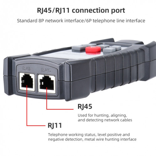 BENETech GT67 RJ11 / RJ45 Testeur de câble multifonctionnel Détecteur de câble Fixer Fixer SB64351967-07