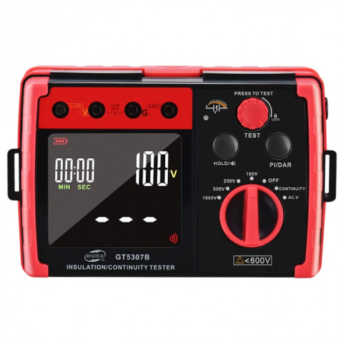 Benetech GT5307B Testeur de résistance d'isolation numérique à écran LCD professionnel SB6438907-07