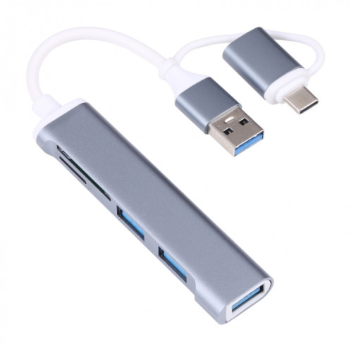 A-807 Lecteur de carte adaptateur HUB USB 3.0 et Type-C / USB-C vers USB 3.0 5 en 1 SH64531293-06