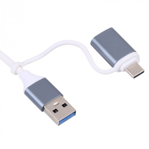 A-807 Lecteur de carte adaptateur HUB USB 3.0 et Type-C / USB-C vers USB 3.0 5 en 1 SH64531293-06