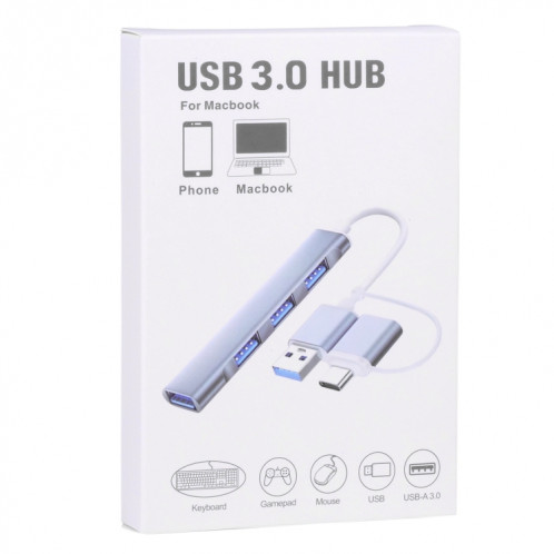 A-806 Adaptateur HUB 5 en 1 USB 3.0 et Type-C / USB-C vers USB 3.0 SH64541611-06