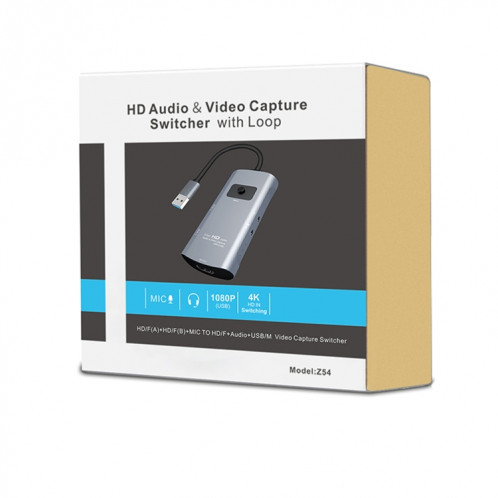 Z54 Sortie HDMI + 2 x Entrée HDMI + MIC + AUDIO sur USB 3.0 Capture vidéo audio avec boucle SH64711767-05