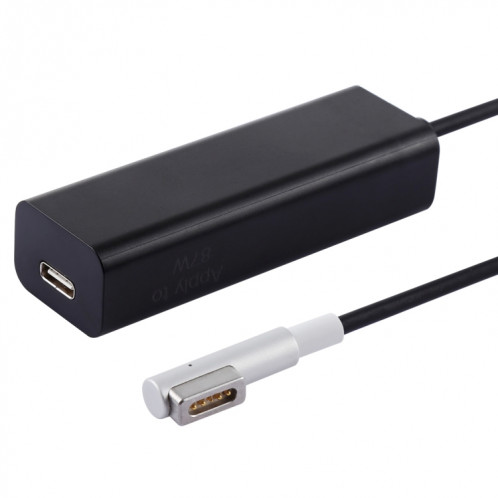AnyWatt 85W USB-C / Type-C femelle à 5 broches MagSafe 1 mâle série L adaptateur adaptateur de charge pour MacBook (noir) SH502B449-06