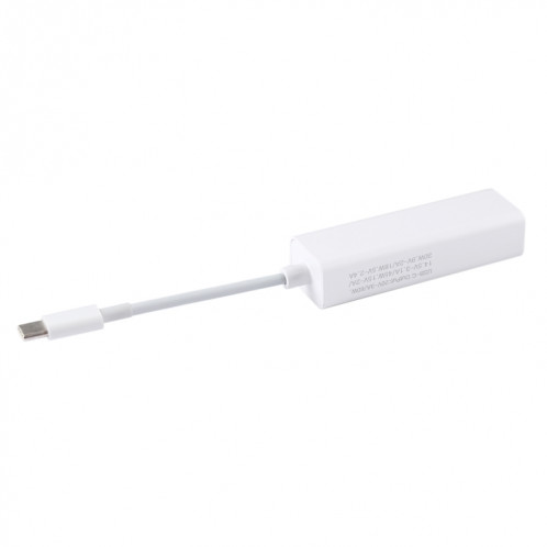 AnyWatt 5 broches MagSafe 2 magnétique T-Tip femelle vers USB-C / Type-C adaptateur de charge mâle pour MacBook Pro (Blanc) SH506W584-06