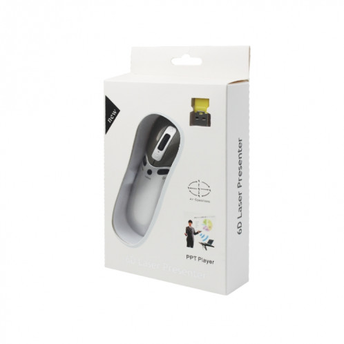 PR-05 2.4G sans fil 6D Gyroscope Fly Air Mouse Laser Pointeur Laser Pen Présentateur pour PC / Laptop Enseignement Conférence Discours SH657435-09