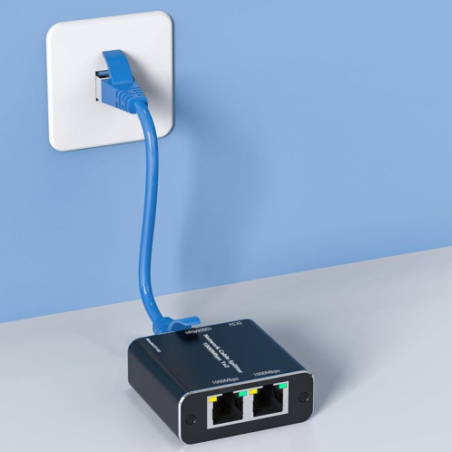 KC-E102 1000M LAN 1 à 2 adaptateur répartiteur RJ45 connecteur femelle réseau Ethernet SH66141185-07