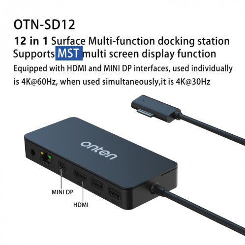 Onten SD12 pour station d'accueil multifonction Microsoft Surface 12 en 1 SO6616865-07