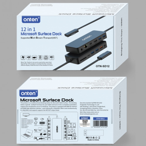 Onten SD12 pour station d'accueil multifonction Microsoft Surface 12 en 1 SO6616865-07