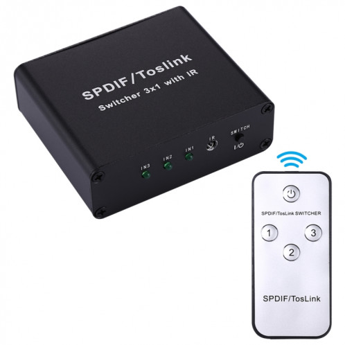 NK-3X1 Extendeur audio numérique Full HD SPDIF / Toslink Extender de 3 x 1 commutateurs avec télécommande infrarouge SH66201004-09