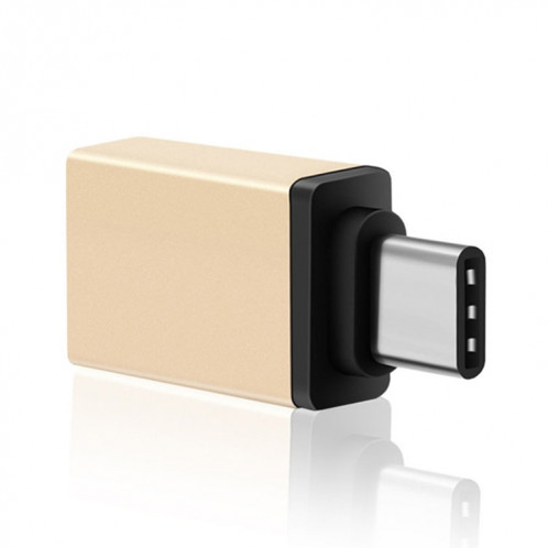 Alliage d'aluminium USB-C / Type-C 3.1 mâle vers USB 3.0 femelle adaptateur de données / chargeur, Adaptateur de données/chargeur USB-C / Type-C 3.1 mâle vers USB 3.0 femelle en alliage d'aluminium (or) SH660J1221-07