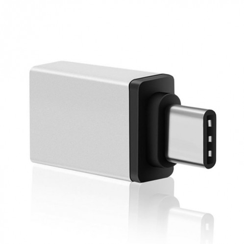 Alliage d'aluminium USB-C / Type-C 3.1 mâle vers USB 3.0 femelle adaptateur de données / chargeur, Adaptateur de données/chargeur USB-C / Type-C 3.1 mâle vers USB 3.0 femelle en alliage d'aluminium (argent) SH660S457-07