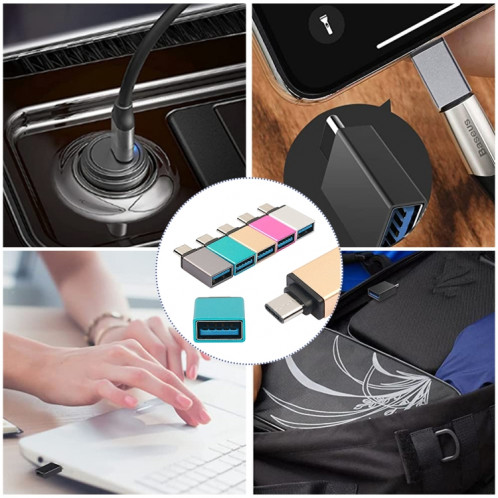 Alliage d'aluminium USB-C / Type-C 3.1 mâle vers USB 3.0 femelle adaptateur de données / chargeur, Adaptateur de données/chargeur USB-C / Type-C 3.1 mâle vers USB 3.0 femelle en alliage d'aluminium (argent) SH660S457-07