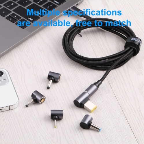 5.5 x 2.1mm Mâle à 8 broches Magnetic DC Rond Tête Rond Bouchon Gratuit Adaptateur de charge SH6748409-06