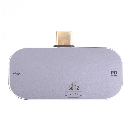 3 en 1 USB-C / TYPE-C Homme à chargement USB-C / Type-C + Adaptateur femelle HDMI HDMI + 4K 60Hz SH67971137-05