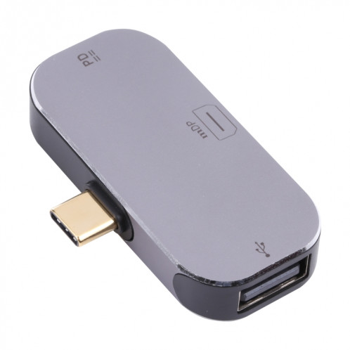 3 en 1 USB-C / TYPE-C Homme à chargement USB-C / Type-C + Adaptateur femelle USB + mini DP SH679832-05