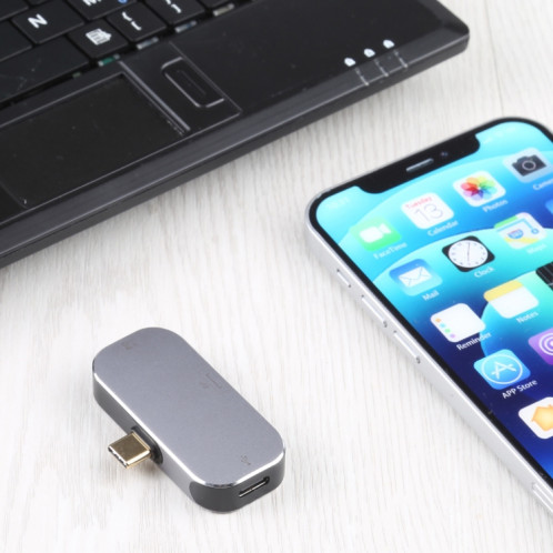 3 en 1 Homme USB-C / Type-C à Dual USB-C / Type-C + DP Adaptateur femelle SH67991243-05