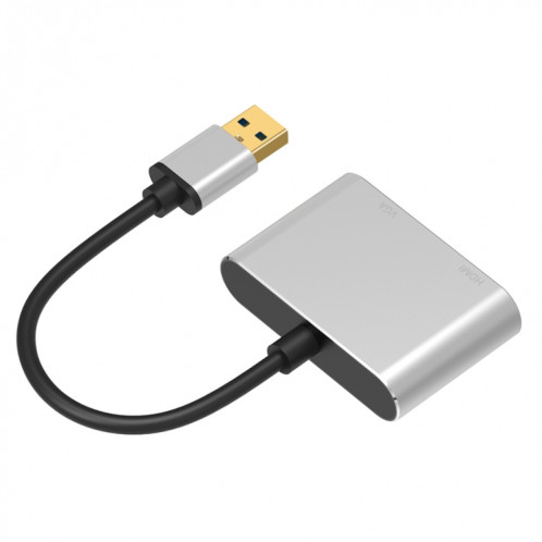 5201b 2 en 1 USB 3.0 à VGA + HDMI HD Video Converter (Argent) SH879S1587-07
