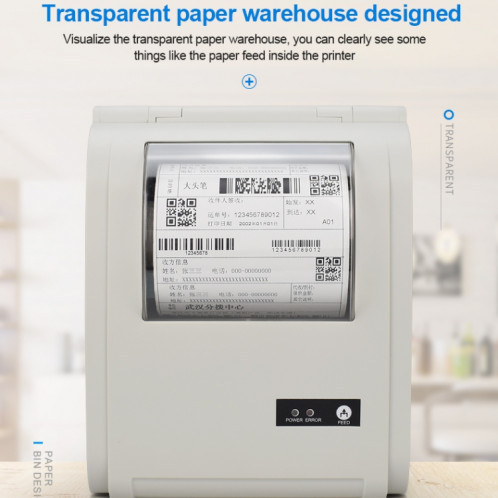 POS-9210 Imprimante thermique de réception de PDV USB 110 mm Imprimante d'étiquettes de codes à barres de livraison express, (blanc) SH90EU1630-016