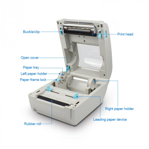 POS-9210 Imprimante thermique de réception de PDV USB 110 mm Imprimante d'étiquettes de codes à barres de livraison express, (blanc) SH90EU1630-016