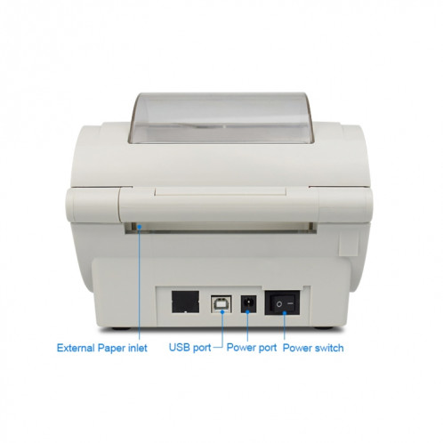 POS-9210 Imprimante thermique de réception de PDV USB 110 mm Imprimante d'étiquettes de codes à barres de livraison express, prise UE (blanc) SH90EU1630-016