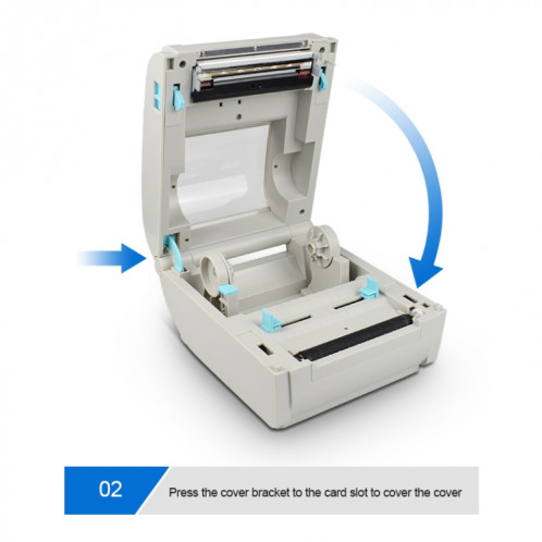POS-9210 Imprimante thermique de réception de PDV USB 110 mm Imprimante d'étiquettes de codes à barres de livraison express, (blanc) SH90EU1630-016