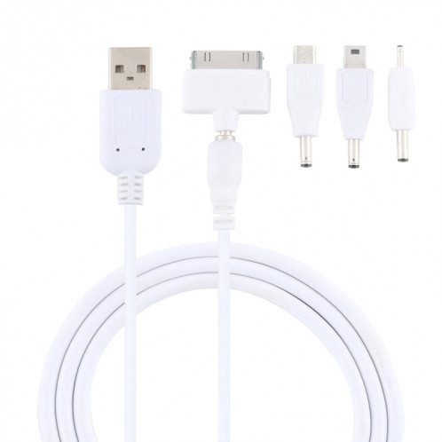 Câble de données multifonction 5 en 1 avec 4 adaptateurs, convient pour Mico USB / HDMI / Nokia 2.0 / iPhone 4 SH6896551-06