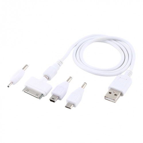 Câble de données multifonction 5 en 1 avec 4 adaptateurs, convient pour Mico USB / HDMI / Nokia 2.0 / iPhone 4 SH6896551-06