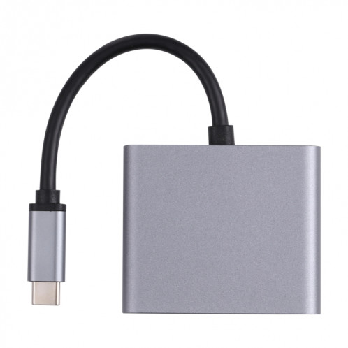 2 en 1 USB-C / TYPE-C à 2 x Adaptateur de moyeu HDTV ports HDTV SH69151749-07