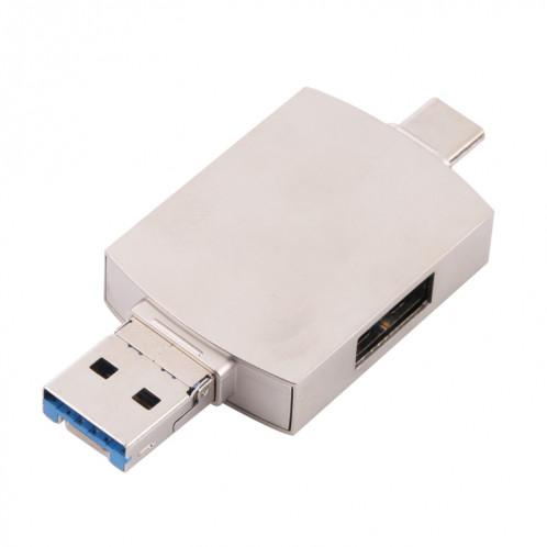 8 en 1 Type-C / USB-C + 8 broches + Dual USB + SD + TF + Micro Carte + Adaptateur multifonction OTG SH71311377-08