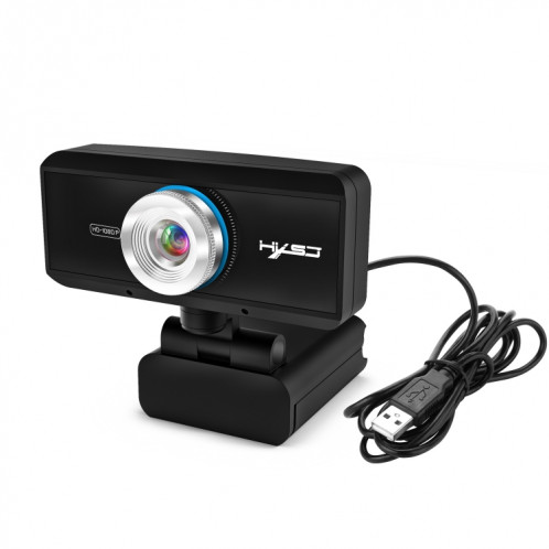 HXSJ S4 1080P Caméra 180 ° HD réglable à mise au point manuelle avec caméra Vedio Webcam PC avec microphone (noir) SH410B1719-015