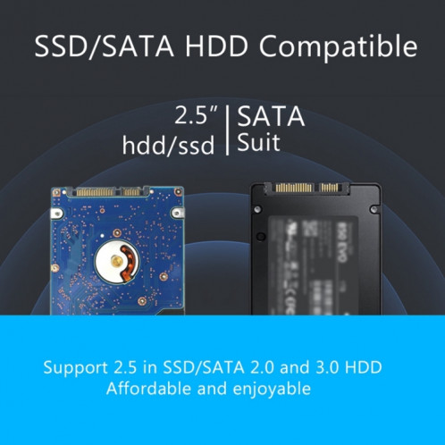 Richwell SATA R23-SATA-500GB 500GB 2.5 pouces USB3.0 Interface Mobile Hard Drive Drive (Noir) SR659B1503-010