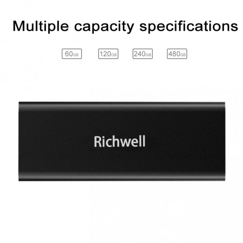 Richwell SSD R280-SSD-120GB Disque dur mobile de 120 Go pour PC de bureau (noir) SR661B113-07