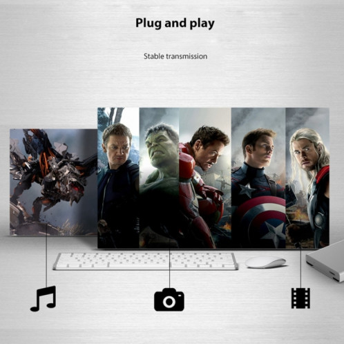 Blueendless U23Q SATA Boîtier de disque dur d'interface Micro B 2,5 pouces avec câble USB-C / Type-C vers USB-C / Type-C, épaisseur du support: 1 cm ou moins SH76831072-014