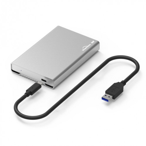 Blueendless U23Q SATA Boîtier de disque dur d'interface Micro B 2,5 pouces avec câble USB-C / Type-C vers USB 3.0, épaisseur du support: 1 cm ou moins SH76841433-014