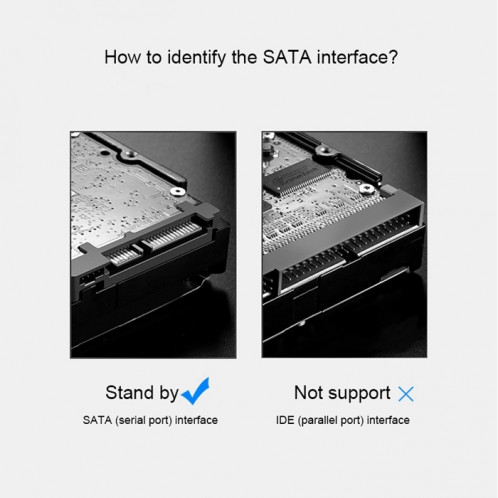 SEATAY HD213 Sans outil SATA sans vis 2,5 pouces USB 3.0 Interface HDD Boîtier, La capacité de support maximale: 2 To (Noir) SH687B1675-09