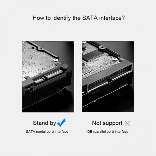 SEATAY HD213 Sans outil SATA sans vis 2,5 pouces USB 3.0 Interface HDD Boîtier, La capacité de support maximale: 2 To (Bleu) SH687L1289-09