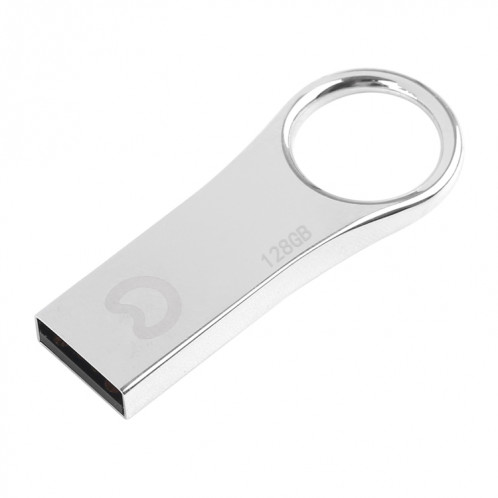 eekoo 128 Go USB 2.0 étanche en forme de bague en métal antichoc U disque carte mémoire flash (argent) SE701S1768-010