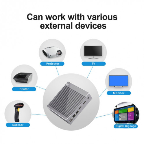 K660S Système Windows et Linux Mini PC sans mémoire et SSD & WIFI, processeur Intel Celeron N2840 Quad-Core 1.83 2.25GHz SH7800351-08