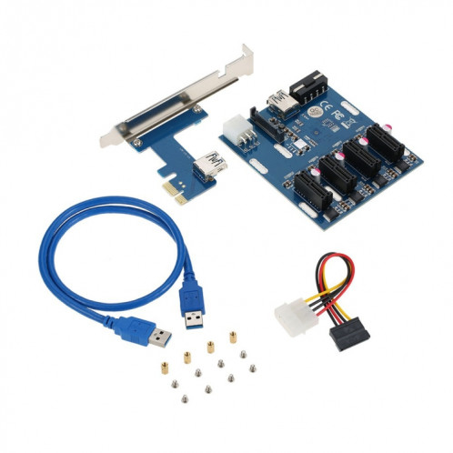 Carte PCI-E vers PCI-E 1 à 4 1 Carte Express X avec 4 ports PCI-E SP781877-07