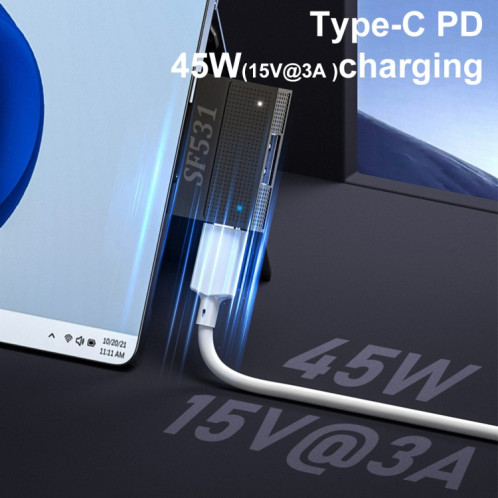 Adaptateur femelle SF532 pour Microsoft Surface 40 broches vers USB3.1/type-c, station d'accueil étendue SH78321443-08
