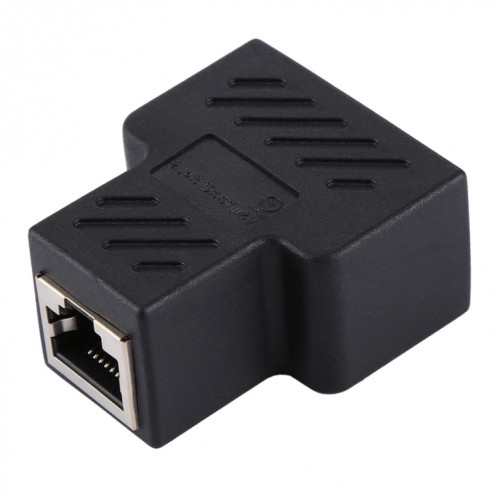 Réseau de cristal directement à travers la tête de connecteur de ligne femelle à femelle à trois têtes RJ45 Interface Extension Device (Noir) SC872B1580-07