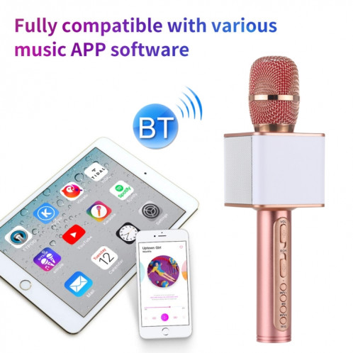 H11 Double haut-parleurs KTV haute qualité sonore de poche Karaoke enregistrement Bluetooth sans fil microphone à condensateur, pour ordinateur portable, PC, haut-parleur, casque, iPad, iPhone, Galaxy, Huawei, Xiaomi, SH27RG578-011