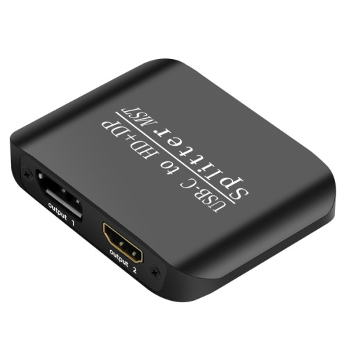 NK-E60 Type-C / USB-C vers HDMI, DP DisplayPort Splitter MST / SST Monitor Switcher (Noir) SH100B1892-09